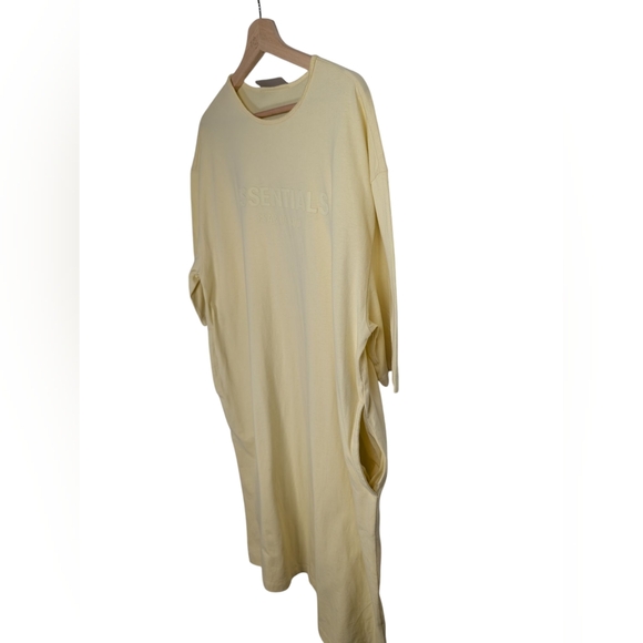 Essentials Fear of God T-Shirt Dress Midi Yellow Size Small NWOT Cotton - Picture 14 of 14